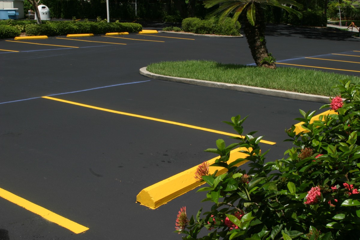 Parking lot Sealcoat and Striping 2